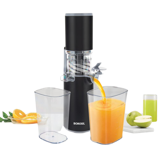 Borosil Easy Juice Cold Press Slow Juicer, Portable Slow Juicer, Compact Design, Less Oxidation, For Healthy Juices of Fresh Fruits & Vegetables, 130 Watt - Premium Slow Centrifugal Juicers from borosil - Just Rs. 3999! Shop now at Surana Sons