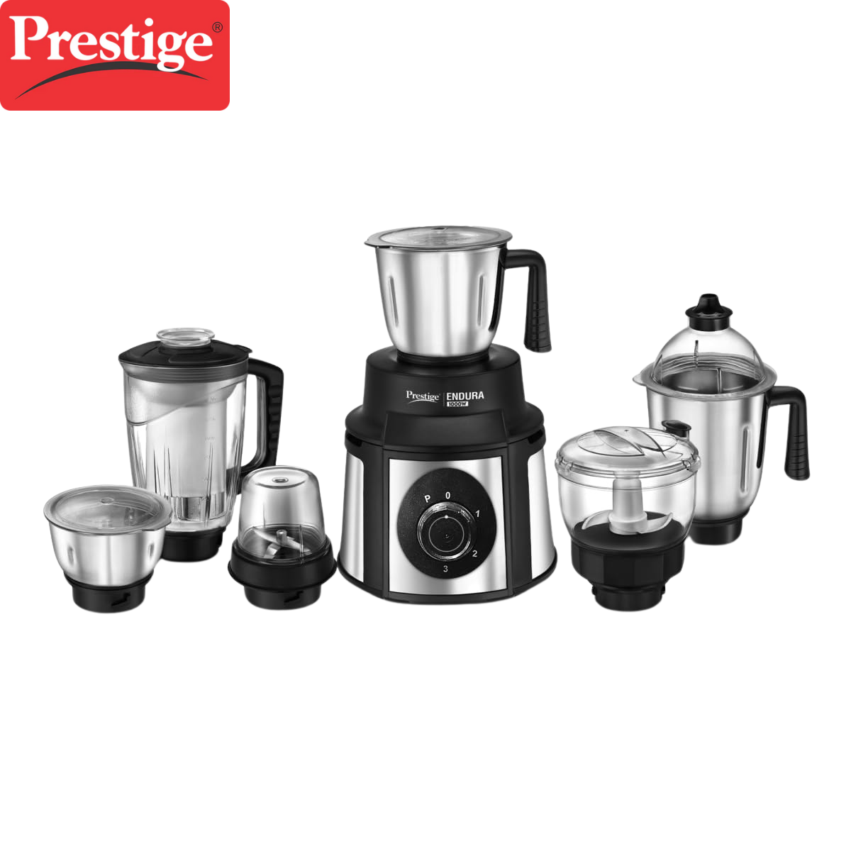 Prestige Endura 1000 W Mixer Grinder, 6 Jars | Kneads Atta | Chops Vegetables | Grinds | Makes Juices - Premium Mixer Grinder from Prestige - Just Rs. 7999! Shop now at Surana Sons