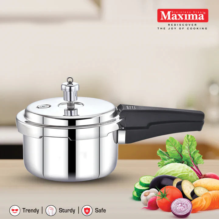 Maxima Triply Stainless Steel Outer Lid Sumo/Sumo Plus Pressure Cooker (Induction Friendly) - Premium ss triply pressure cookers from Maxima - Just Rs. 2186! Shop now at Surana Sons