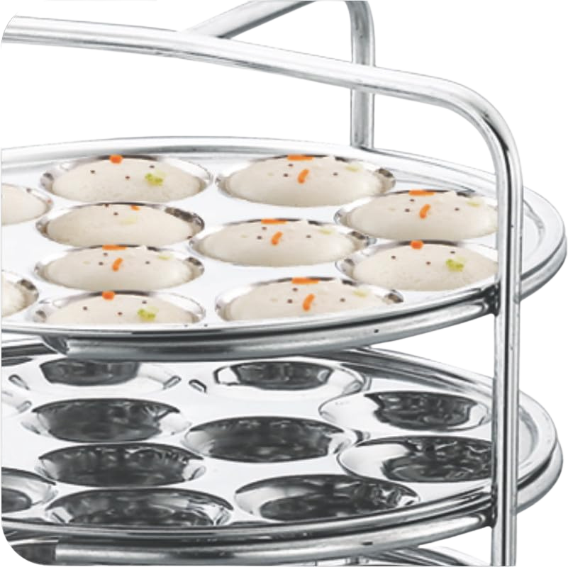 JVL Stainless Steel Full Set Thatte Idly, Idiyappam / Idla / Mini Idli / Dhokla Maker / Steamer - Premium Idli Dhokla Maker from JVL - Just Rs. 3699! Shop now at Surana Sons