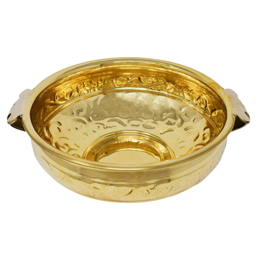 Brass Urli Bowl - Traditional Decorative Urli Bowl for Floral and Candle - Home Decor for Reception, Drawing Room, Office and Pooja Room - Premium Brass Urli from Generic - Just Rs. 950! Shop now at Surana Sons