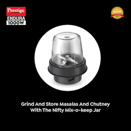 Prestige Endura 1000 W Mixer Grinder, 6 Jars | Kneads Atta | Chops Vegetables | Grinds | Makes Juices - Premium Mixer Grinder from Prestige - Just Rs. 7999! Shop now at Surana Sons